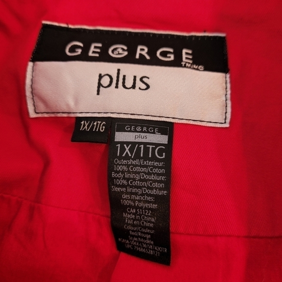GEORGE Red Jacket, Flared Cuffs and Bottom Hem - Picture 7 of 9